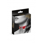 Красный узенький чокер с кольцом - Bijoux Pour Toi - купить с доставкой в Хабаровске