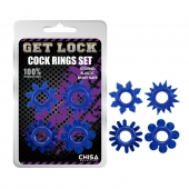 Набор из 4 синих колец Get Lock - Chisa - в Хабаровске купить с доставкой