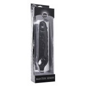 Чёрная увеличивающая насадка на член Mamba Cock Sheath Packaged - 16,5 см. - XR Brands - в Хабаровске купить с доставкой
