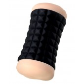 Двухсторонний мастурбатор JOS JANICE в черном цилиндре - JOS - в Хабаровске купить с доставкой