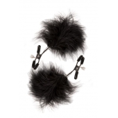Зажимы для сосков с пухом FEATHERED NIPPLE CLAMPS - Blush Novelties - купить с доставкой в Хабаровске