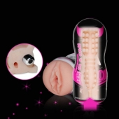 Мастурбатор-вагина Sex In A Can Vibra Vagina Tunnel - Lovetoy - в Хабаровске купить с доставкой