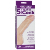 Насадка-реалистик для трусиков Vac-U-Lock 5  Realistic - 12,7 см. - Doc Johnson - купить с доставкой в Хабаровске