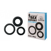 Набор из 3 эрекционных колец Sex Expert - Sex Expert - в Хабаровске купить с доставкой