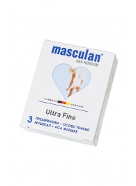 Ультратонкие презервативы Masculan Ultra Fine с обильной смазкой - 3 шт. - Masculan - купить с доставкой в Хабаровске
