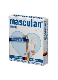 Ультратонкие презервативы Masculan Ultra Fine с обильной смазкой - 3 шт. - Masculan - купить с доставкой в Хабаровске