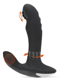 Черный вибромассажер простаты с функцией римминга Plug with Perineum Stimulator - 16,6 см. - Orion - в Хабаровске купить с доставкой