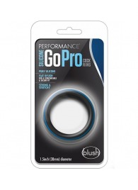 Черно-синее эрекционное кольцо Silicone Go Pro Cock Ring - Blush Novelties - в Хабаровске купить с доставкой