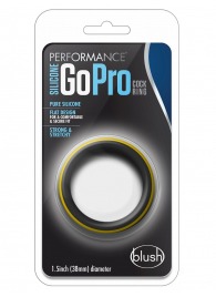 Черно-желтое силиконовое эрекционное кольцо Silicone Go Pro Cock Ring - Blush Novelties - в Хабаровске купить с доставкой