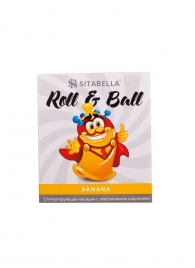 Стимулирующий презерватив-насадка Roll   Ball Banana - Sitabella - купить с доставкой в Хабаровске