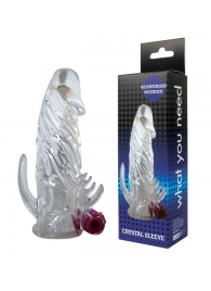 Закрытая прозрачная вибронасадка на пенис Crystal Sleeve Vibe - Erowoman-Eroman - в Хабаровске купить с доставкой
