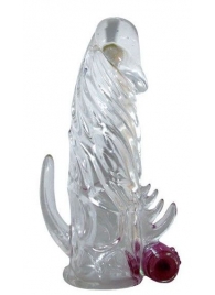 Закрытая прозрачная вибронасадка на пенис Crystal Sleeve Vibe - Erowoman-Eroman - в Хабаровске купить с доставкой