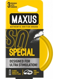 Презервативы с точками и рёбрами в железном кейсе MAXUS Special - 3 шт. - Maxus - купить с доставкой в Хабаровске