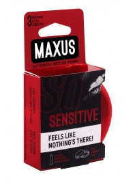 Ультратонкие презервативы в железном кейсе MAXUS Sensitive - 3 шт. - Maxus - купить с доставкой в Хабаровске
