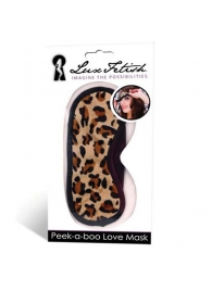 Леопардовая маска на глаза Peek-a-Boo - Lux Fetish - купить с доставкой в Хабаровске
