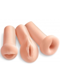 Комплект из 3 мастурбаторов All 3 Holes: вагина, анус, ротик - Pipedream - в Хабаровске купить с доставкой
