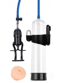 Прозрачная вакуумная вибропомпа Sex Expert с насадкой-вагиной - Sex Expert - в Хабаровске купить с доставкой