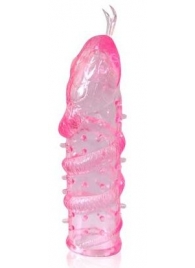 Закрытая рельефная насадка Crystal sleeve snakes в виде змеи с усиками - 14 см. - Erowoman-Eroman - в Хабаровске купить с доставкой