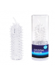 Закрытая рельефная насадка Crystal sleeve с усиками - 12 см. - Erowoman-Eroman - в Хабаровске купить с доставкой