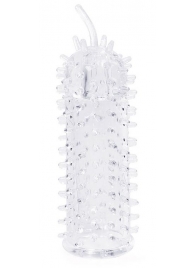 Закрытая рельефная насадка Crystal sleeve с усиками - 12 см. - Erowoman-Eroman - в Хабаровске купить с доставкой