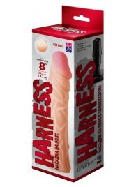 Насадка на пояс Harness RED LINE - 21,5 см. - LOVETOY (А-Полимер) - купить с доставкой в Хабаровске