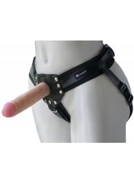 Черный пояс-трусики с двумя насадками  Экзотик-Linda  - 15,5 и 10,5 см. - LOVETOY (А-Полимер) - купить с доставкой в Хабаровске