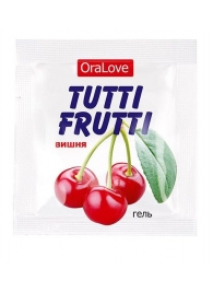 Пробник гель-смазки Tutti-frutti с вишнёвым вкусом - 4 гр. - Биоритм - купить с доставкой в Хабаровске