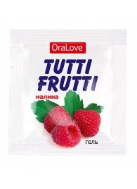 Пробник гель-смазки Tutti-frutti с малиновым вкусом - 4 гр. - Биоритм - купить с доставкой в Хабаровске
