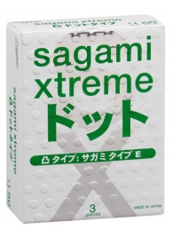 Презервативы Sagami Xtreme SUPER DOTS с точками - 3 шт. - Sagami - купить с доставкой в Хабаровске