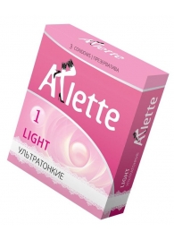 Ультратонкие презервативы Arlette Light - 3 шт. - Arlette - купить с доставкой в Хабаровске
