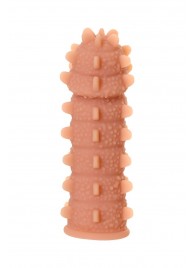 Телесная реалистичная насадка KOKOS Extreme Sleeve 04 с дополнительной стимуляцией - 12,7 см. - KOKOS - в Хабаровске купить с доставкой