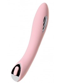 Розовый силиконовый вибратор с электростимуляцией TESLA G-POINT - 21 см. - ToyFa - купить с доставкой в Хабаровске