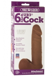 Насадка-мулат для трусиков Vac-U-Lock 6  ULTRASKYN Cock - 17,3 см. - Doc Johnson - купить с доставкой в Хабаровске