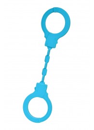 Голубые силиконовые наручники A-Toys без ключа - A-toys - купить с доставкой в Хабаровске