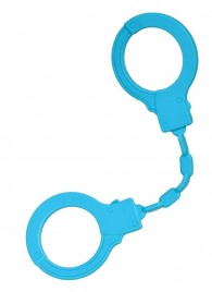 Голубые силиконовые наручники A-Toys без ключа - A-toys - купить с доставкой в Хабаровске