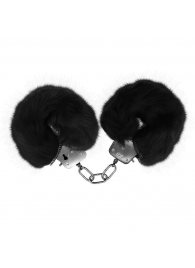 Черные меховые наручники Love с ключиками - Baile - купить с доставкой в Хабаровске