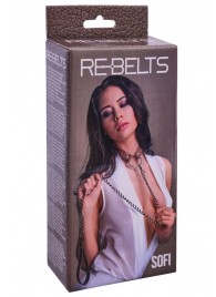 Коричневый поводок и чокер с кольцом Sofi - Rebelts - купить с доставкой в Хабаровске
