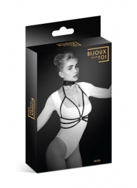 Черная упряжь на грудь Julia - Bijoux Pour Toi - купить с доставкой в Хабаровске