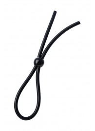 Черное лассо на пенис с одной бусиной - A-toys - в Хабаровске купить с доставкой