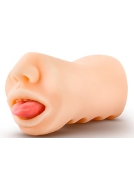 Телесный мастурбатор-ротик с язычком Oral Anne - Blush Novelties - в Хабаровске купить с доставкой