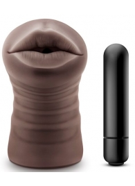 Коричневый мастурбатор-ротик Heather - Blush Novelties - в Хабаровске купить с доставкой