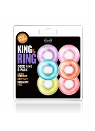 Набор из 6 эрекционных колец King of the Ring - Blush Novelties - в Хабаровске купить с доставкой