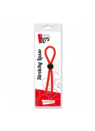 Красное эрекционное лассо с одной бусинкой-утяжкой STRETCHY THICK LASSO - Dream Toys - в Хабаровске купить с доставкой