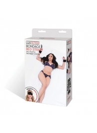 Чёрные манжеты для фиксации на кровати Bondage Bed Strap - Lux Fetish - купить с доставкой в Хабаровске