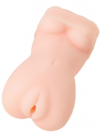 Телесный мастурбатор в виде женской фигурки - Toyfa Basic - в Хабаровске купить с доставкой