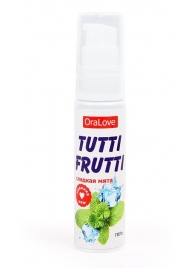 Гель-смазка Tutti-frutti со вкусом сладкой мяты - 30 гр. - Биоритм - купить с доставкой в Хабаровске