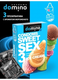 Презервативы для орального секса DOMINO Sweet Sex с ароматом мороженого - 3 шт. - Domino - купить с доставкой в Хабаровске