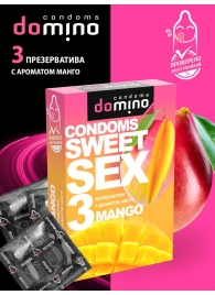 Презервативы для орального секса DOMINO Sweet Sex с ароматом манго - 3 шт. - Domino - купить с доставкой в Хабаровске