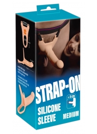 Силиконовый полый страпон на ремнях Silicone Strap-on - 16 см. - Orion - купить с доставкой в Хабаровске