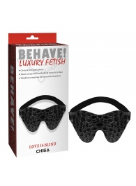 Черная маска на глаза Behave - Chisa - купить с доставкой в Хабаровске